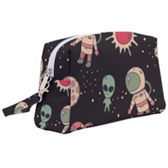 Space Pattern Cartoon Wristlet Pouch Bag (large)