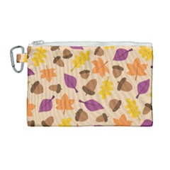 Seamless Verson Of Fal Pattern Canvas Cosmetic Bag (large)