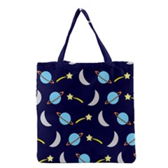 Space-pattern-colour Grocery Tote Bag