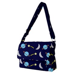 Space-pattern-colour Full Print Messenger Bag (m)