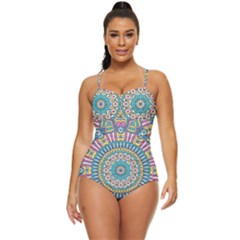 Mandala 01 Retro Full Coverage Swimsuit