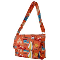 Seamless-pattern-vector-beach-holiday-theme-set Full Print Messenger Bag (l)