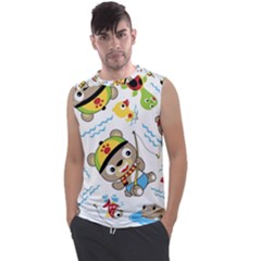 Vector-seamless-pattern-cute-fishing-animals-cartoon Men s Regular Tank Top by Jancukart