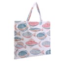 Hand-drawn-seamless-pattern-with-cute-fishes-doodle-style-pink-blue-colors Zipper Large Tote Bag View2