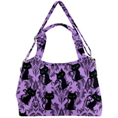 Purple Cats Double Compartment Shoulder Bag by NerdySparkleGoth