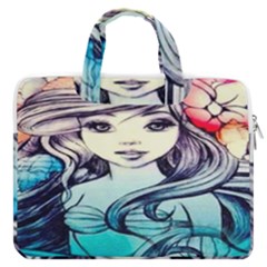 Beautifull Ariel Little Mermaid  Painting Macbook Pro 16  Double Pocket Laptop Bag  by artworkshop