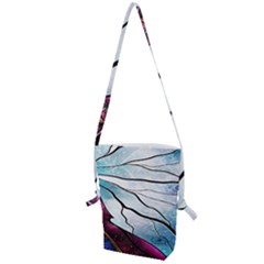 Anna Disney Frozen Stained Glass Folding Shoulder Bag by artworkshop