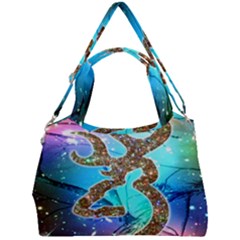 Browning Deer Glitter Galaxy Double Compartment Shoulder Bag by artworkshop