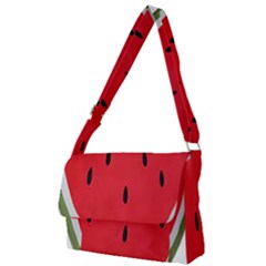 Watermelon Pillow Fluffy Full Print Messenger Bag (l) by artworkshop