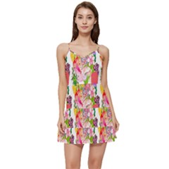 Bunch Of Flowers Short Frill Dress