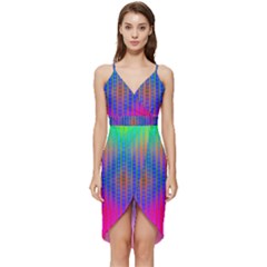 Intoxicating Rainbows Wrap Frill Dress