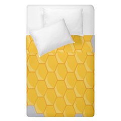 Hexagons Yellow Honeycomb Hive Bee Hive Pattern Duvet Cover Double Side (single Size) by artworkshop