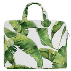 Sheets Tropical Plant Palm Summer Exotic Macbook Pro13  Double Pocket Laptop Bag by artworkshop