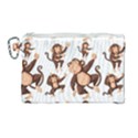 Monkey-seamless-pattern Canvas Cosmetic Bag (Large) View1