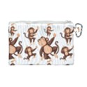 Monkey-seamless-pattern Canvas Cosmetic Bag (Large) View2