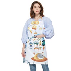 Vector-set-funny-robots-cartoon Pocket Apron by Jancukart