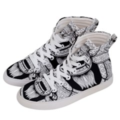 Balinese-art Barong-drawing-bali Women s Hi-top Skate Sneakers