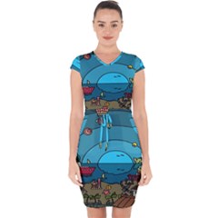 Artwork Art Kids Capsleeve Drawstring Dress 