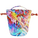 Background-drips-fluid-colorful- Drawstring Bucket Bag View1