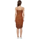 Brown Wrap Frill Dress View4