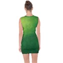 Light Green Abstract Lace Up Front Bodycon Dress View2