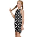 Abstract-black Kids  Halter Collar Waist Tie Chiffon Dress View2