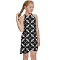 Abstract-black Kids  Halter Collar Waist Tie Chiffon Dress View3