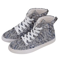 Cracked Texture Print Men s Hi-top Skate Sneakers