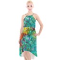 Underwater Summer High-Low Halter Chiffon Dress  View1