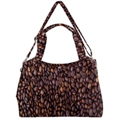 Coffee Beans Food Texture Double Compartment Shoulder Bag by artworkshop