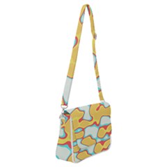 Retro Art Urban Grunge Pattern Shoulder Bag With Back Zipper