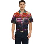 Spring Ring Men s Short Sleeve Pocket Shirt 