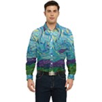 A Very Very Starry Night Men s Long Sleeve Pocket Shirt 