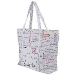 Math Formula Pattern Zip Up Canvas Bag by Wegoenart