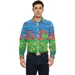 My Town Men s Long Sleeve Pocket Shirt 