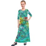 Underwater Summer Kids  Quarter Sleeve Maxi Dress