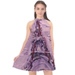 Ooh LaLa Purple Rain Halter Neckline Chiffon Dress 