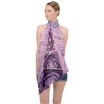 Ooh Lala Purple Rain Halter Asymmetric Satin Top