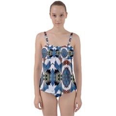 Im Fourth Dimension Colour 60 Twist Front Tankini Set by imanmulyana