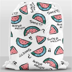 Illustration Watermelon Fruit Sweet Slicee Drawstring Bag (large) by Sudhe