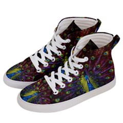 Beautiful Peacock Feather Women s Hi-top Skate Sneakers