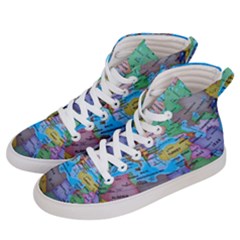 Globe World Map Maps Europe Men s Hi-top Skate Sneakers