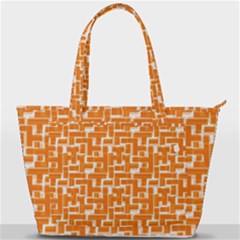 Illustration Orange Background Rectangles Pattern Back Pocket Shoulder Bag  by Amaryn4rt