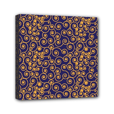 Pattern Illustration Spiral Pattern Texture Fractal Mini Canvas 6  X 6  (stretched)