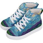 A Very Very Starry Night Kids  Hi-Top Skate Sneakers