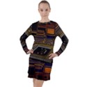 Processor-cpu-board-circuits Long Sleeve Hoodie Dress View1