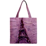 Ooh LaLa Purple Rain Zipper Grocery Tote Bag