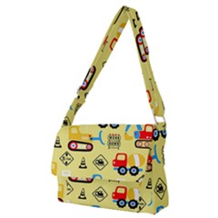 Seamless Pattern Vector Industrial Vehicle Cartoon Full Print Messenger Bag (m)