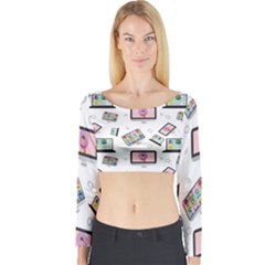 Computer Technology Communication Long Sleeve Crop Top by Wegoenart