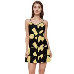 Cow Yellow Black Short Frill Dress by ConteMonfrey